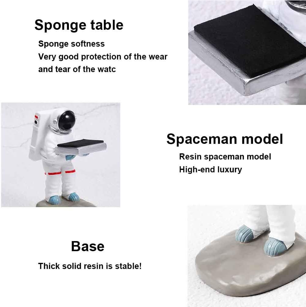 Just E Joy Watch Display Stand Old Housekeeper/Astronaut Resin Figurine Model Watch Holder Decoration Storage Rack for Jewelry Watch Bracelet Necklace Home Office Store