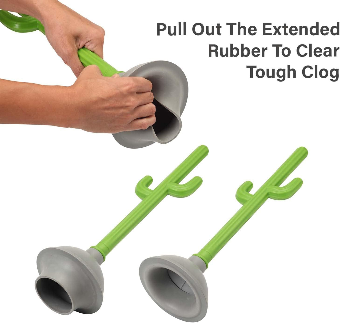 Cactus Toilet Plunger and Brush Set for Bathroom Cleaning - 1 Set
