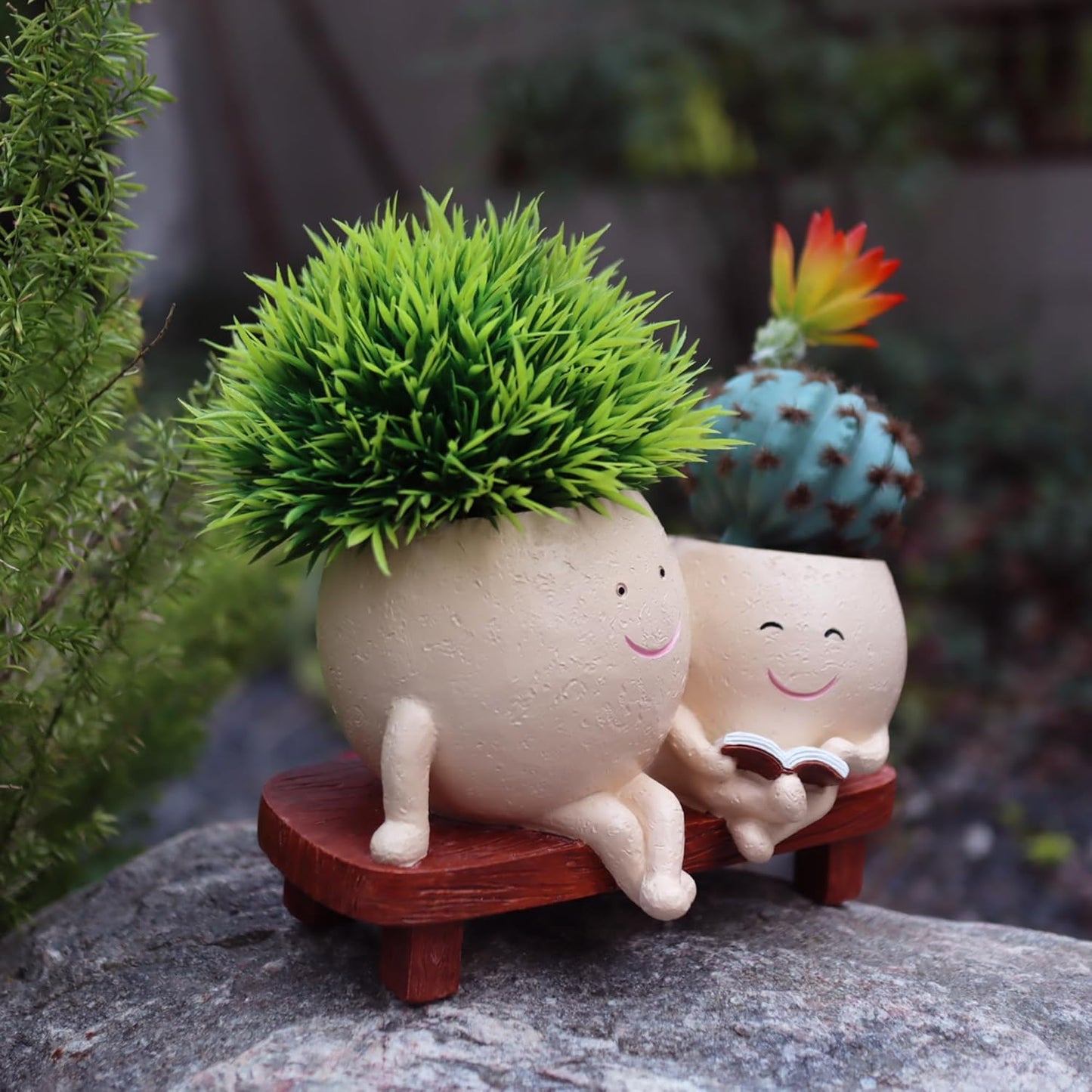 Face Pots for Plants, Cute Head Planter Flower Pots for Indoor Outdoor Plants, Modern Lady Head Vase Girl Face Planter, Unique Plant Pots, Macetas