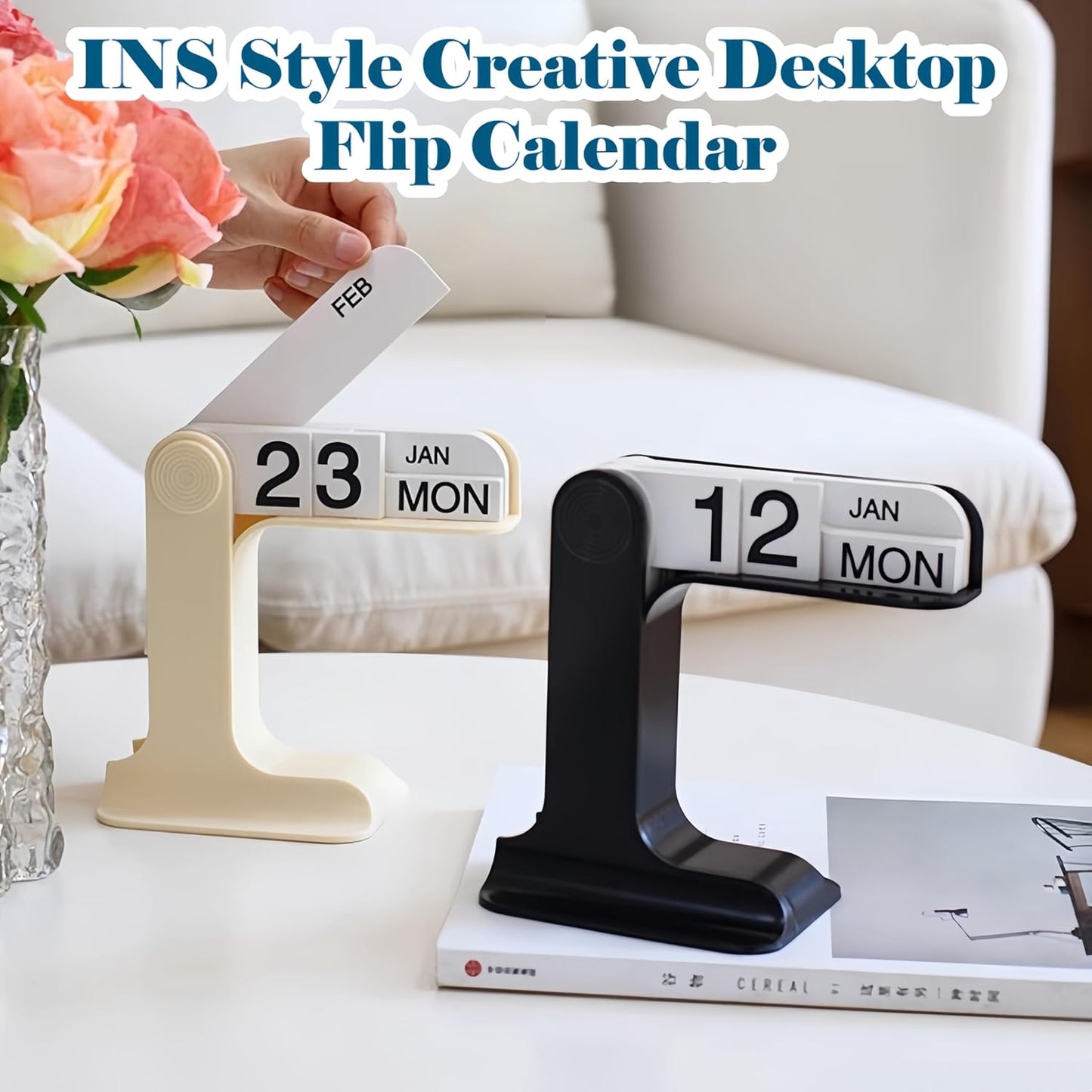 Flip Perpetual Calendar, Desk Calendar 2024-2025 For Daily Office Home Decor Desk Ornament Desk Accessories Home Office Decor Monthly Weekly Daily Desktop Perpetual Calendar (Green)