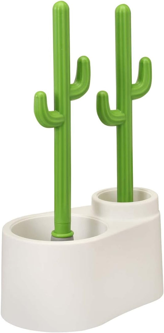 Cactus Toilet Plunger and Brush Set for Bathroom Cleaning - 1 Set