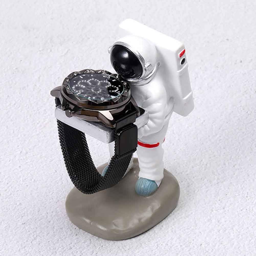 Just E Joy Watch Display Stand Old Housekeeper/Astronaut Resin Figurine Model Watch Holder Decoration Storage Rack for Jewelry Watch Bracelet Necklace Home Office Store