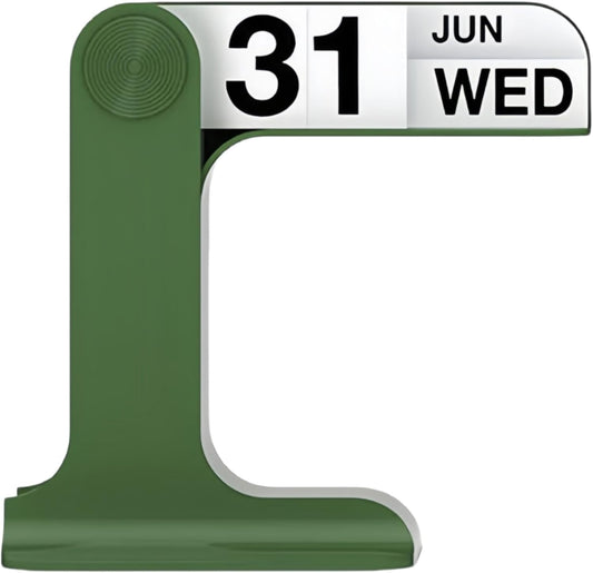 Flip Perpetual Calendar, Desk Calendar 2024-2025 For Daily Office Home Decor Desk Ornament Desk Accessories Home Office Decor Monthly Weekly Daily Desktop Perpetual Calendar (Green)